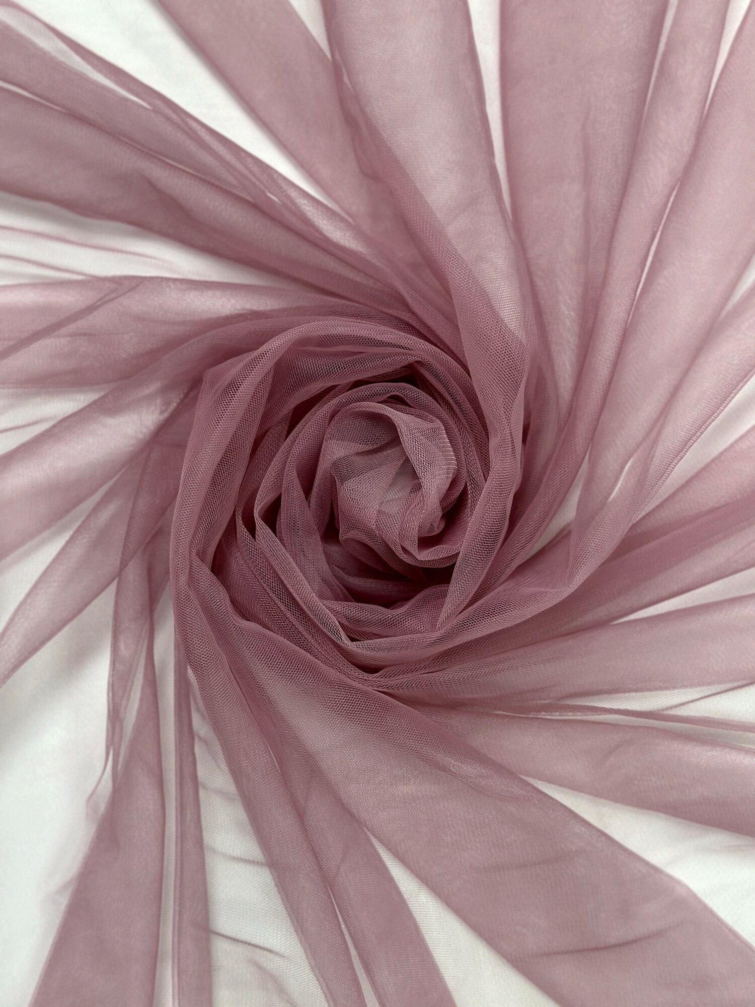 Ткань Фатин Еврофатин Дымчатая роза 1м x 3м