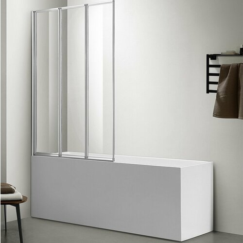 Душевая шторка на ванну Azario Preston NFC6433 1000*1500 профиль хром, стекло прозрачное