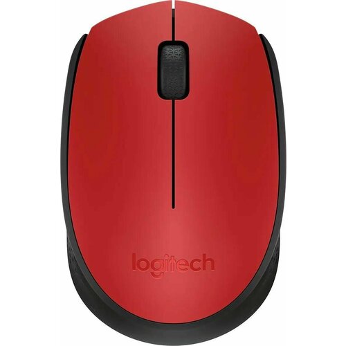 Мышь Logitech M171 оптическая беспроводная USB красный и черный 910-004645 199900₽
