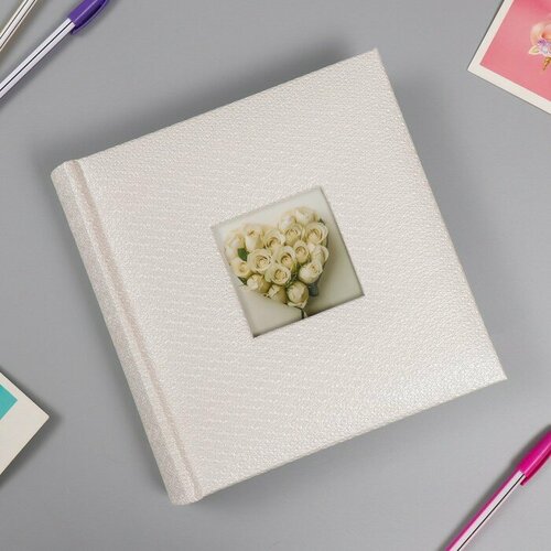 SUI Фотоальбом Делюкс на 200 фото 10х15 см бум листы книж переплет с окном Green canvas 2060₽