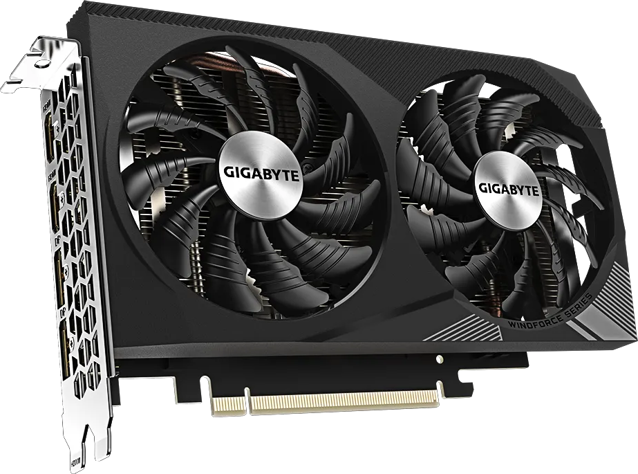 Видеокарта Gigabyte PCI-E nVidia GeForce RTX 3050 8Gb WINDFORCE OC (GV-N3050WF2OCV2-8GD)