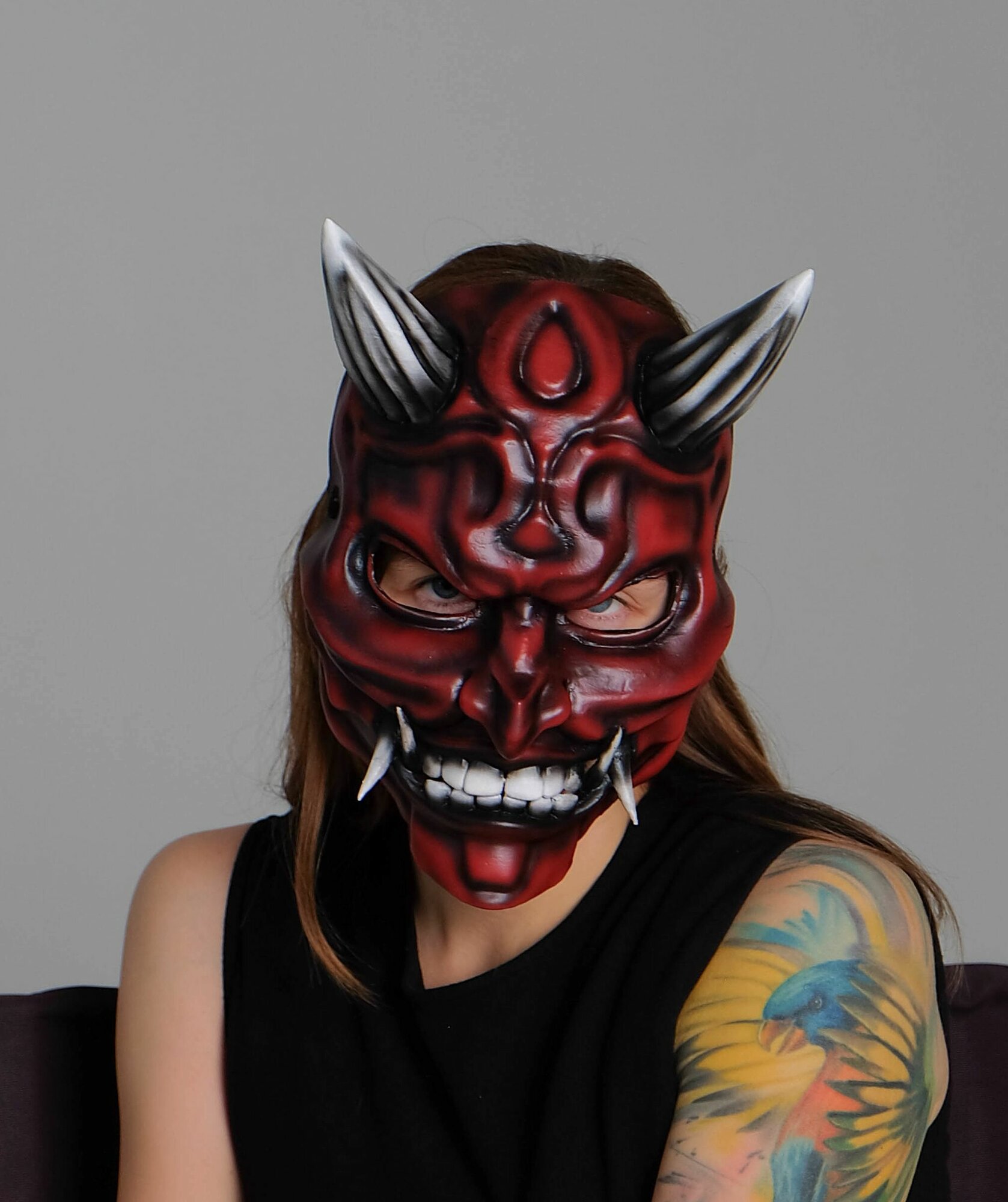 Японская маска, маска демона Они, Oni japan mask