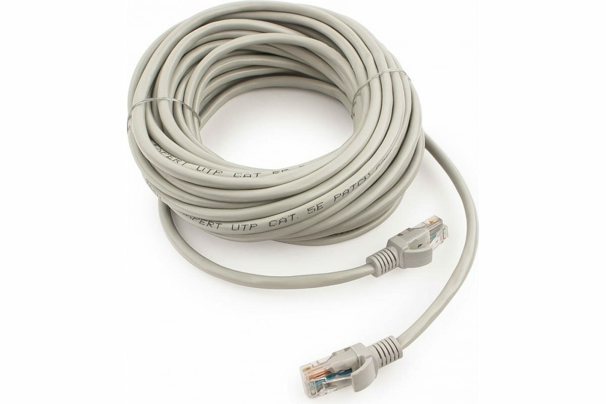 Cablexpert Патч-корд UTP кат.5e, 10м, литой, многожильный, серый, PP12-10M
