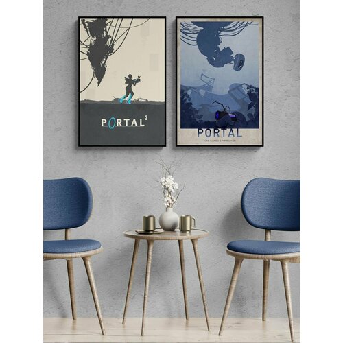 Набор из двух постеров Portal 2. Испытание Red Hot Chili Posters