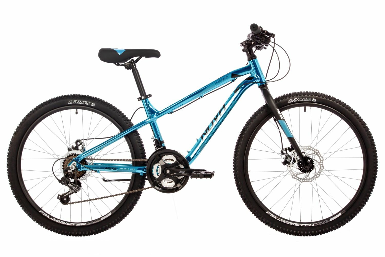 Велосипед Novatrack Prime 18. D 24" (2024) (Велосипед NOVATRACK 24" PRIME, алюм. рама 13", синий металлик, 18-скор, TY21/TS38/SG-6SI, диск. торм. S)