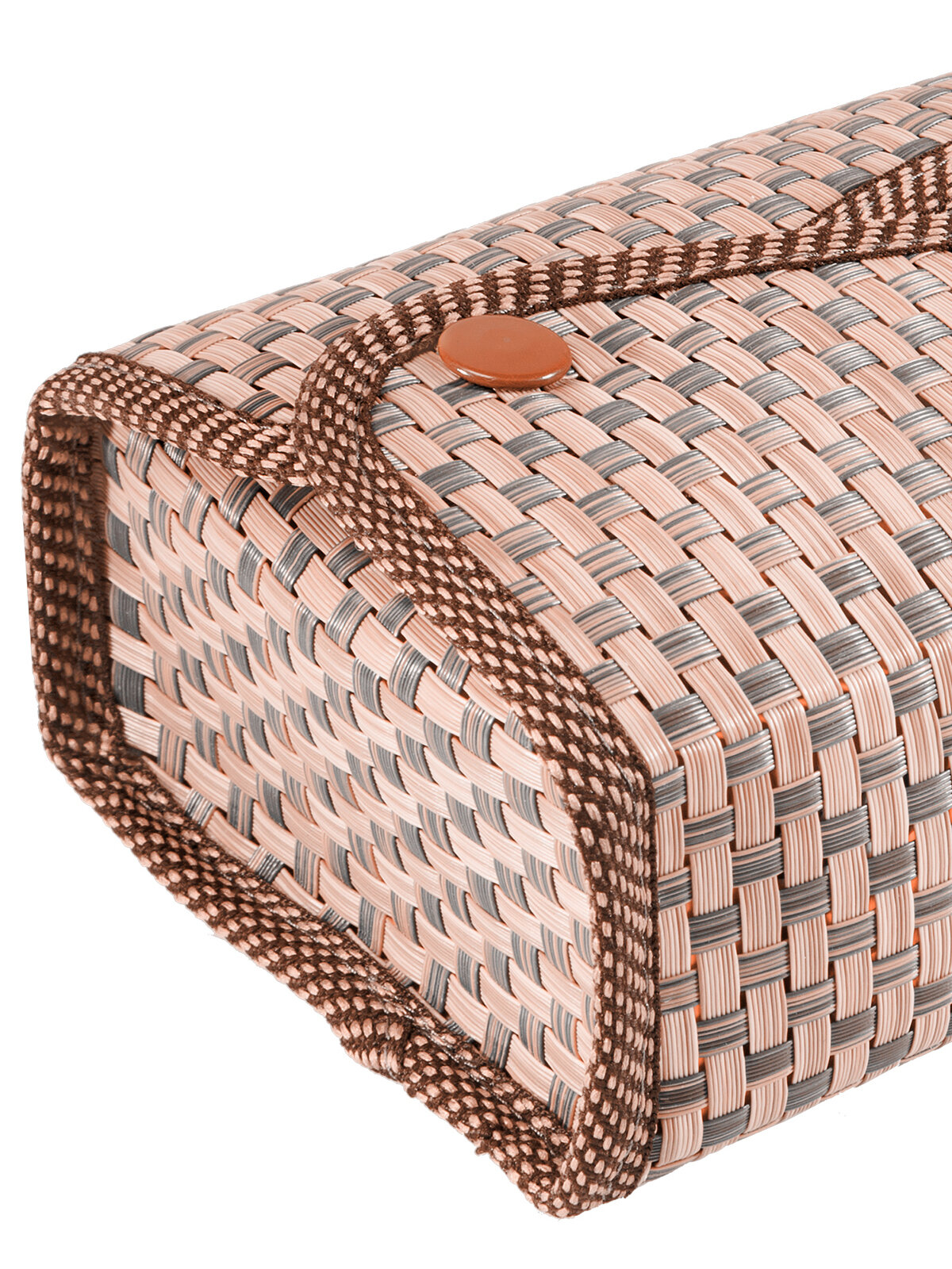 Салфетница Casy Home NB-021, текстиль, ротанг, коричневая, 24x12x6 см — фото 1