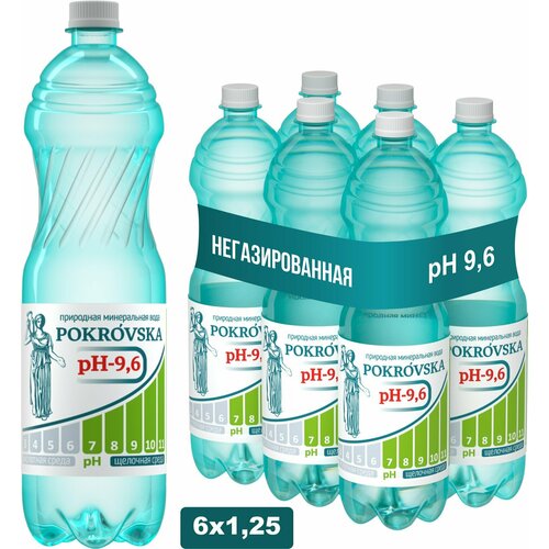 Вода минеральная природная столовая питьевая "POKROVSKA" (PH 9.6) негазированная 1,25л. ,1 шт