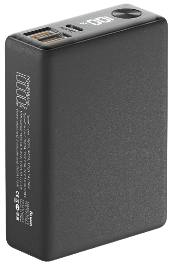 Внешний аккумулятор Olmio QX-10 10000mAh 22.5W PD Графитовый