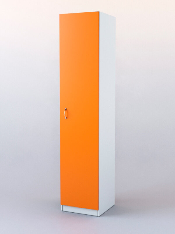 Шкаф для аптек №5, Белый + Оранжевый 45 x 45 x 210 см