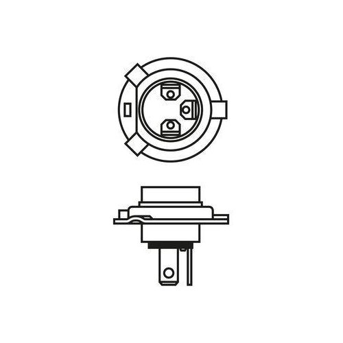 BOSCH лампа H4 12V 60/55W ECO 1987302803, 1шт