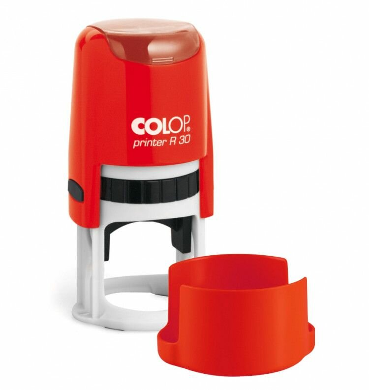 Colop Printer R30 Cover Автоматическая оснастка для печати с защитной крышечкой (диаметр печати 30 мм.) Красный