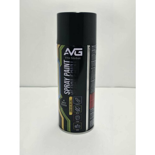 Аэрозольная краска AVG N4 черный матовый Эмаль универсальная 520 мл 1шт 390₽
