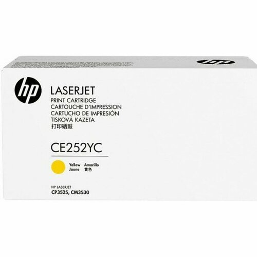 CE252YC НР оригинальный желтый тонер-картридж для HP Color LaserJet CP3520/ CP3525/ CM3530 (7 900стр