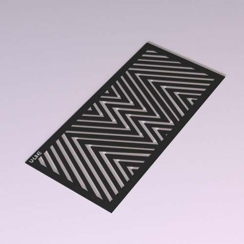 Магнитная вентиляционная решётка U-Line Vic Black 125х265 мм (внутренний 105x245 мм)