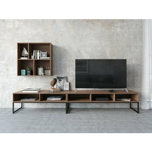 Стенка в гостиную Айсберг Лофт Черныйдуб крафт табак 25990₽