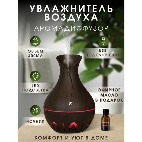 Увлажнитель воздуха ультразвуковой аромадиффузор 1500₽