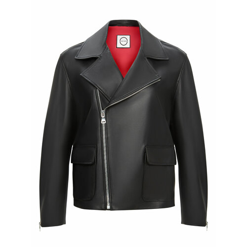 фото Кожаная куртка major fabric, размер 46, черный