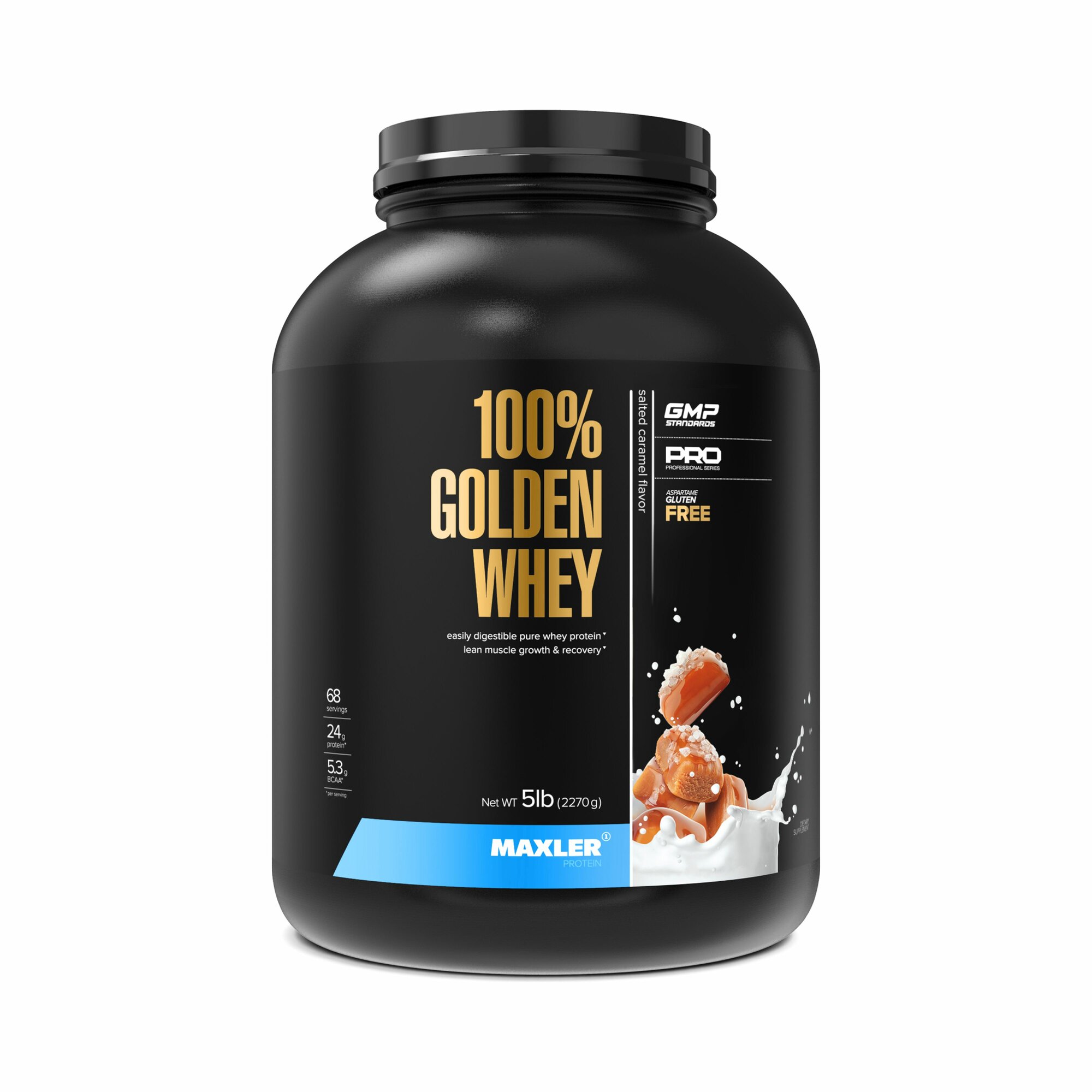 Комплексный протеин MAXLER (USA) 100% Golden Whey 2270 г, Соленая карамель