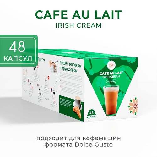 Кофе в капсулах Dolce Gusto формат "Cafe Au Lait Irish Cream" 48 шт. Single Cup Coffee
