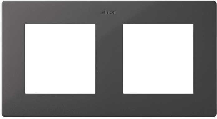 Рамка Simon 24, 2 поста, графит