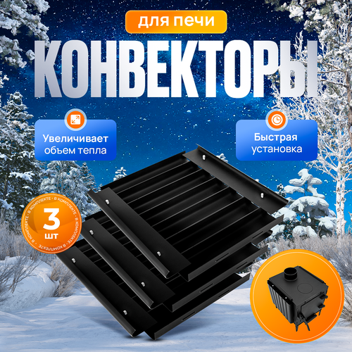 Съемные конвекторы для разборной печи, черные