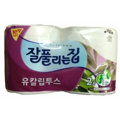 MIRAE Туалетная бумага Эвкалипт, 2х25 м, 3-х слойная