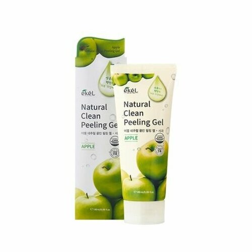 EKEL Natural Clean peeling gel Apple Пилинг-скатка с экстрактом зеленого яблока пилинг скатка для лица с экстрактом зеленого яблока apple natural clean peeling gel 100мл пилинг скатка 100мл