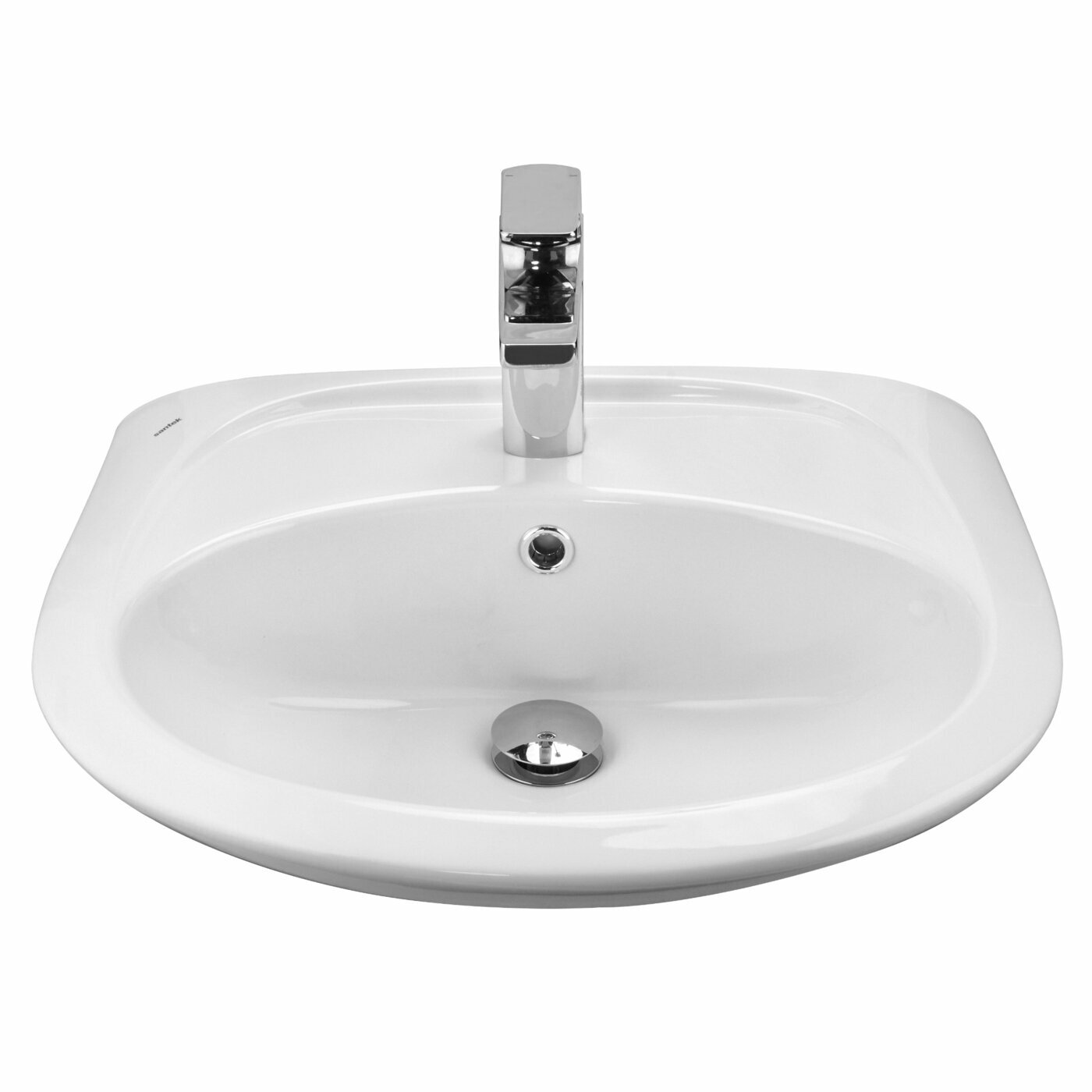 Раковина Santek Бриз 50 подвесная полукруглая фарфор белая 50x35.5 см — фото 1