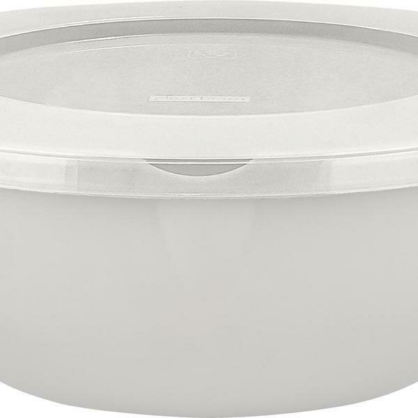 фото Миска пластиковая 5л с крышкой «HELSINKI» пепельный жемчуг