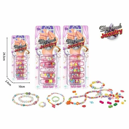 Набор для создания украшений DIY Бусы и браслеты Модная вечеринка - 1 штука 200₽