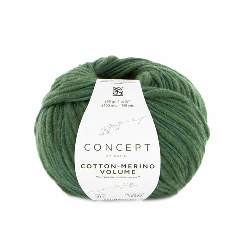 Пряжа для вязания Katia Cotton-Merino Volume (215 Pine green)