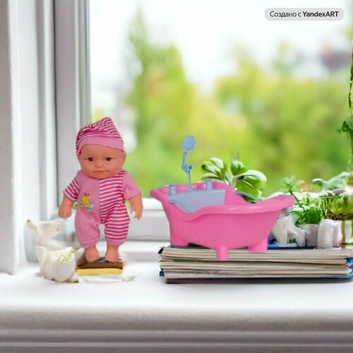 Кукла-пупс в ванночке