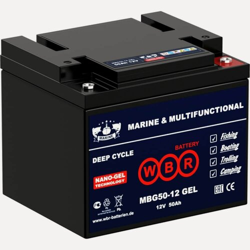 Изображение товара Аккумулятор WBR Marine MBG 50-12 GEL для лодочных электромоторов
