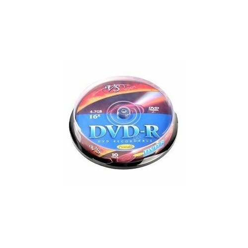 Vs Диск DVD-R Диски 4.7Gb, 16x, Cake Box 10шт. 20410 оптический диск dvd r vs 4 7gb 16x cake box 50шт