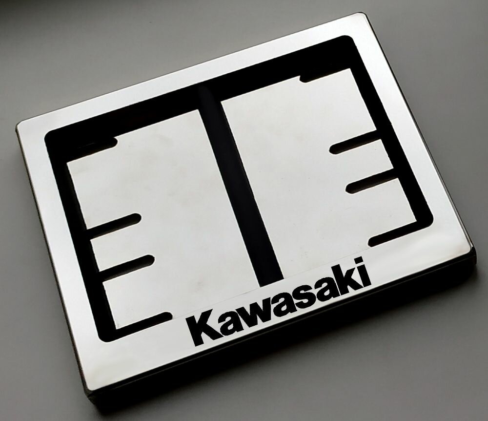Рамка номера мотоцикла Kawasaki Кавасаки нового образца для номера 190 х 145 мм