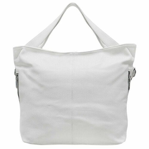 Сумка тоут Bl.Balii, фактура зернистая, белый