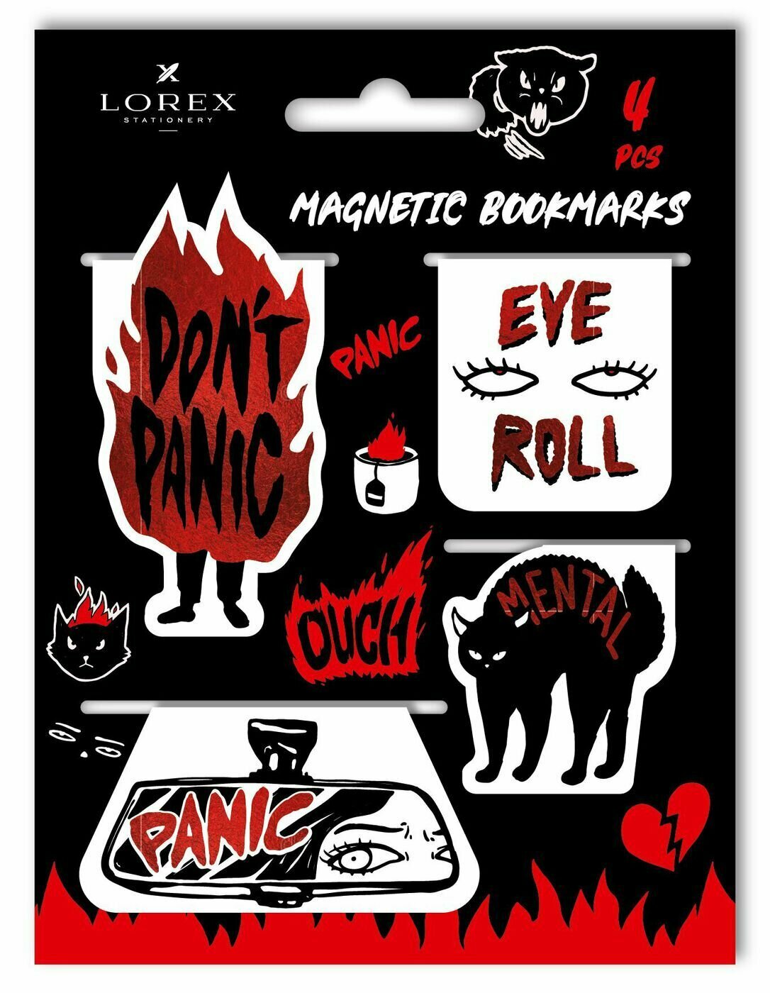 Закладки для книг магнитные LOREX "BOOKLOVER PANIC!"
