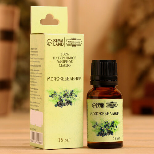 Изображение товара Эфирное масло "Можжевельник" в коробке 15 мл, древесная группа ароматов