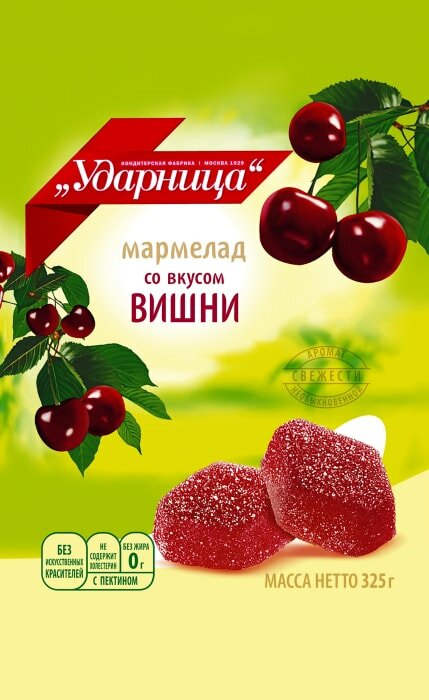 Мармелад Ударница со вкусом Вишни 325г