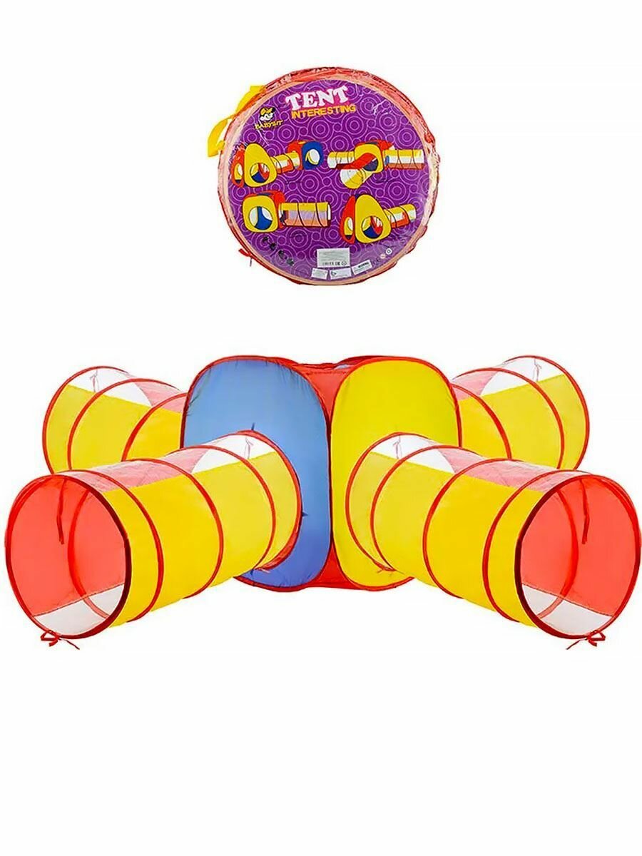 Палатка детская игровая с тоннелем 275*275*75 см J1088E