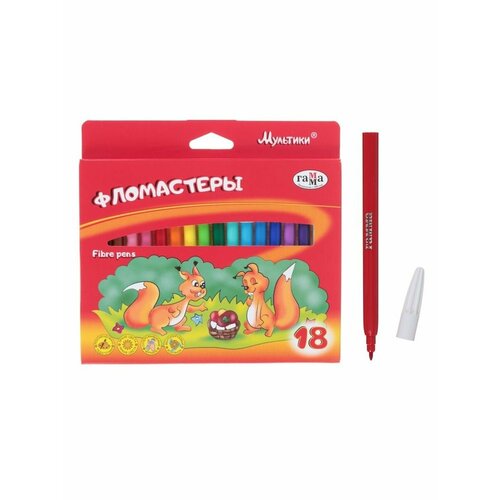 Фломастеры 18 цветовГаммаМультики 613₽