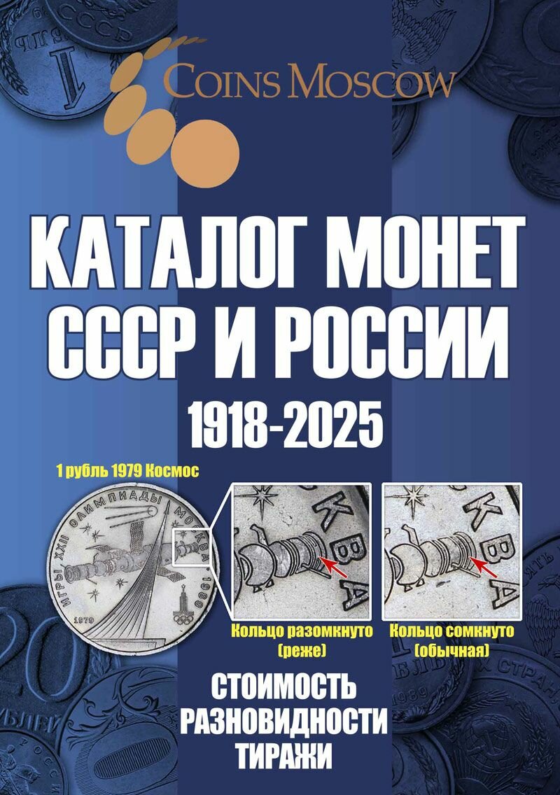 Каталог Монет СССР и России 1918-2025 годов CoinsMoscow 20 выпуск