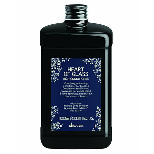 Davines Heart of Glass Rich Conditioner - Питательный кондиционер для защиты и сияния Блонд 1000мл интенсивный уход для защиты и сияния блонд davines heart of glass intense treatment 150 мл