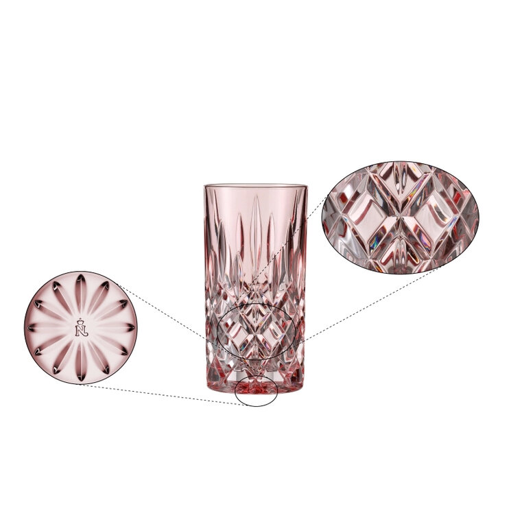 Набор стаканов высоких Nachtmann Noblesse Colors 2шт, розовый - фото №5