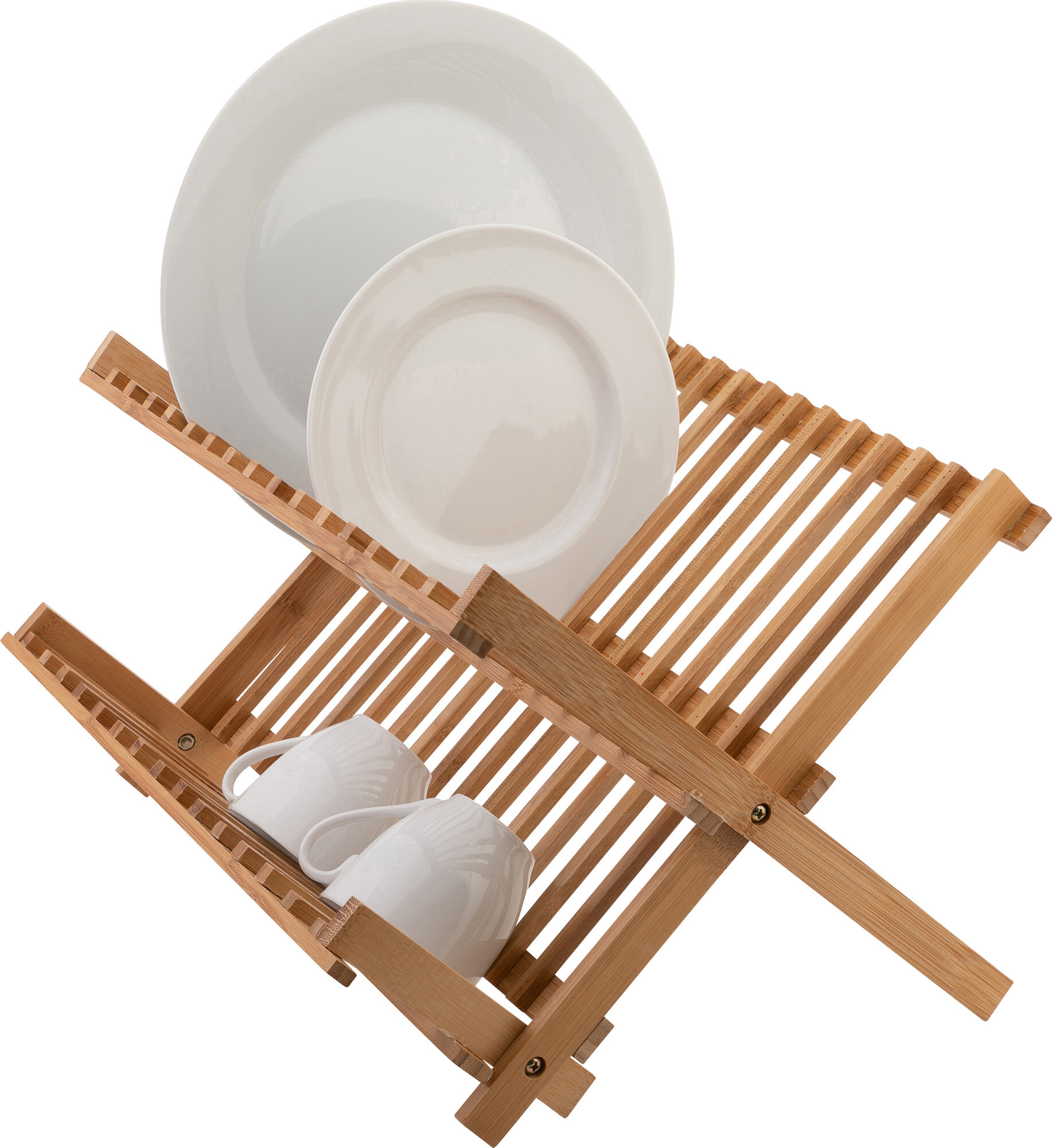 Сушилка AXENTIA для посуды из бамбука, складная. 42 х 33 х 27 см.
