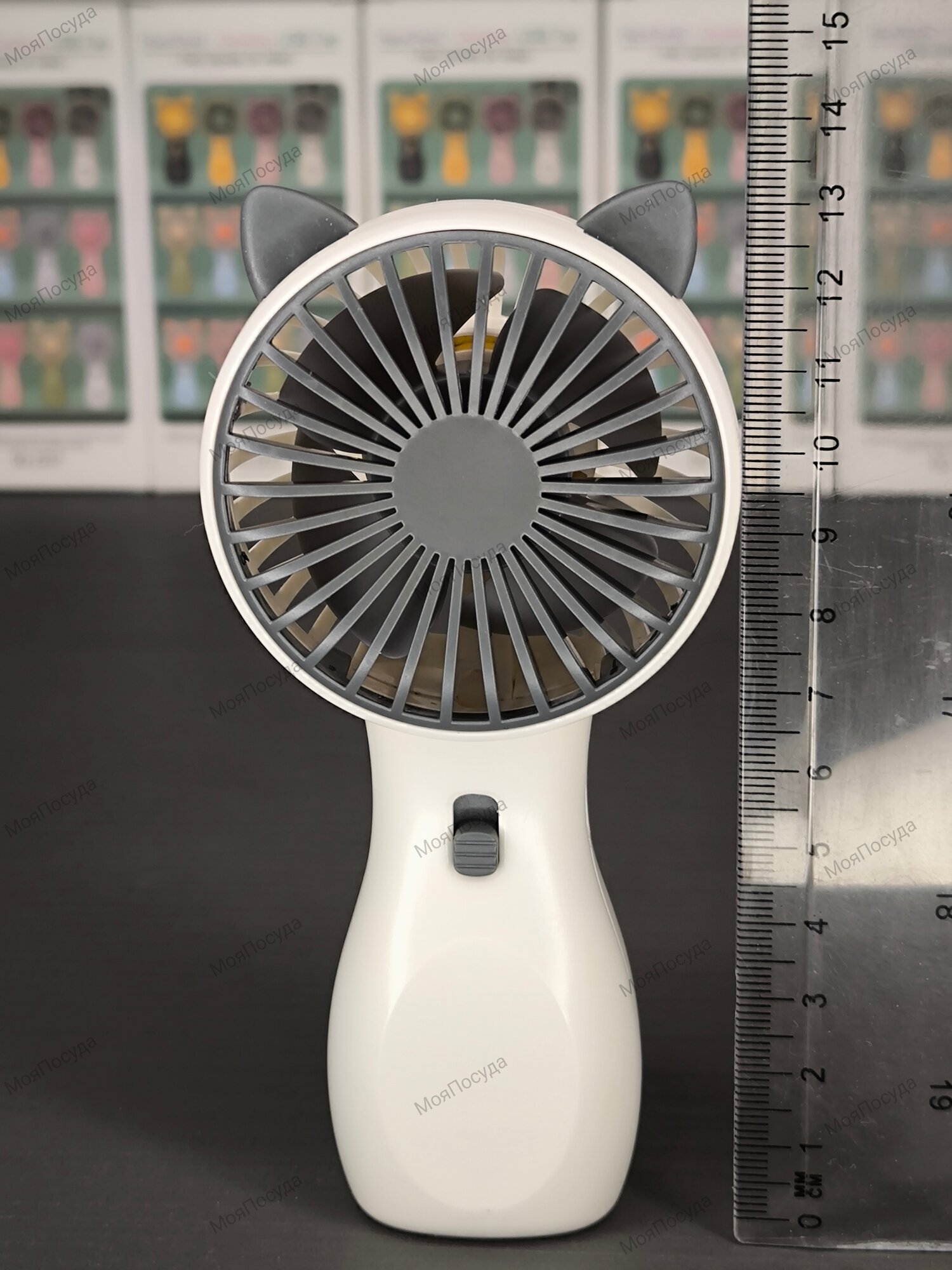 Портативный ручной мини-вентилятор DianDi SQ2237(белый) - фотография № 4