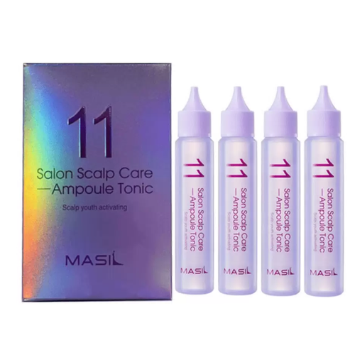 Набор сывороток для кожи головы Masil 11 Salon Scalp Care Ampoule Toner, 4 шт. по 30 мл корейская косметика пилинг для кожи головы masil 11 ampoule tonic