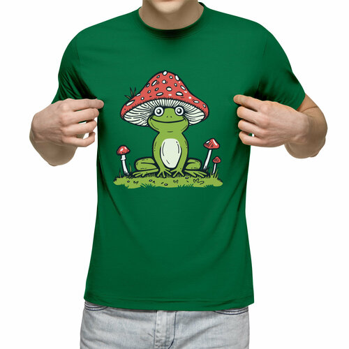 Футболка Us Basic, размер M, зеленый мужская футболка токсик кот с мухомором токсичный бенгал s красный