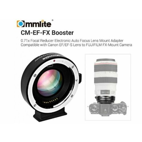 Переходное кольцо Commlite CM-EF-FX Booster (Canon EF/EF-S - Fujifilm FX-Mount) адаптер fringer ef fx pro ii с canon ef на fujifilm x mount