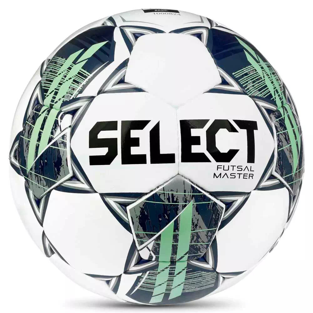Мяч футзальный "SELECT Futsal Master SHINY V22", р.4, арт.1043460004, Basic, бел-син-зел
